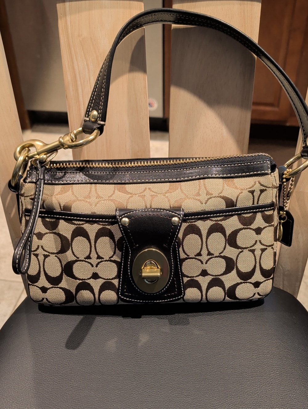 Coach 65th Anniversary Legacy Signature Shoulder Zip (10337) NWT